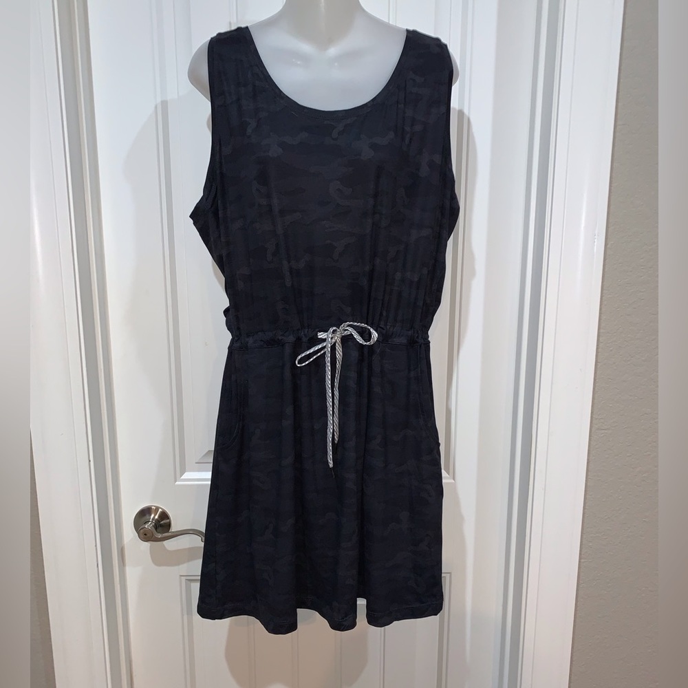 Plus Size Black Camo Print Dress NWT
